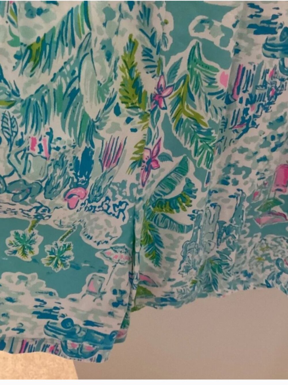 Lilly Pulitzer "What A Lovely Place" Analee Faux Wrap Ruffle Romper M - Picture 6 of 8